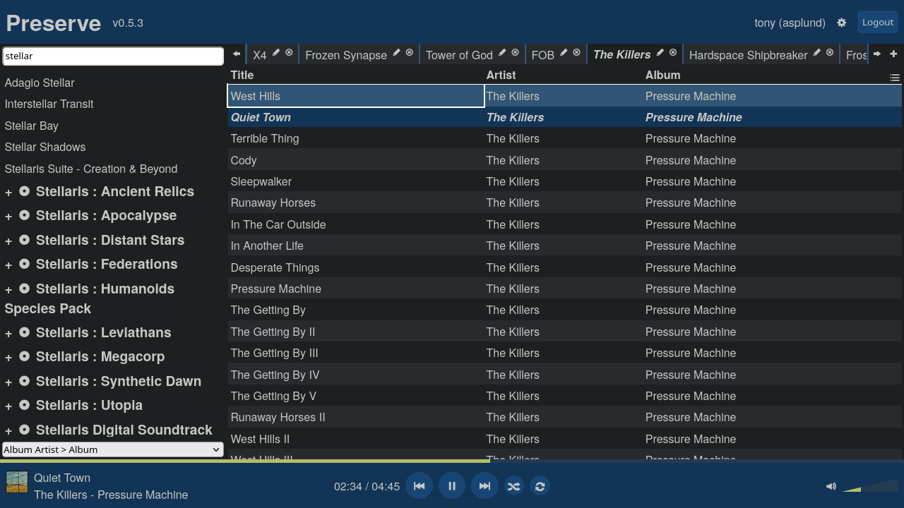 Preserve Jellyfin Music Client Tony Finn